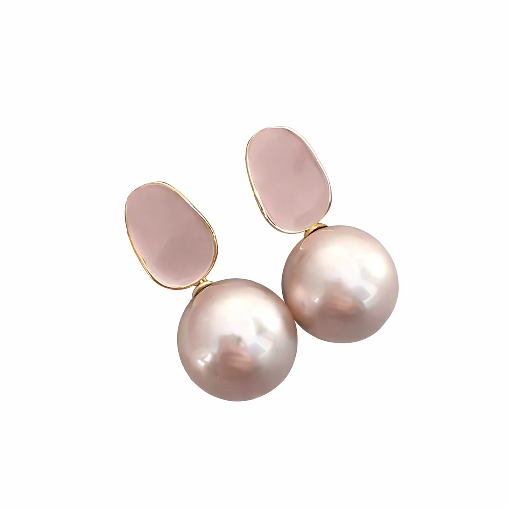 Aretes Perla Rosa