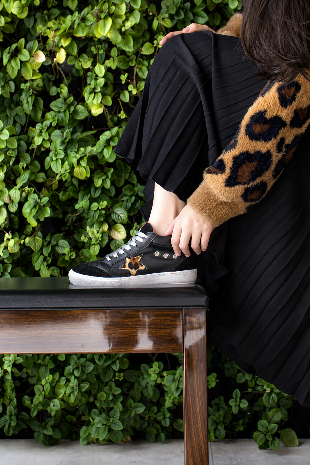 Morris negro print pelo leopardo y rojo