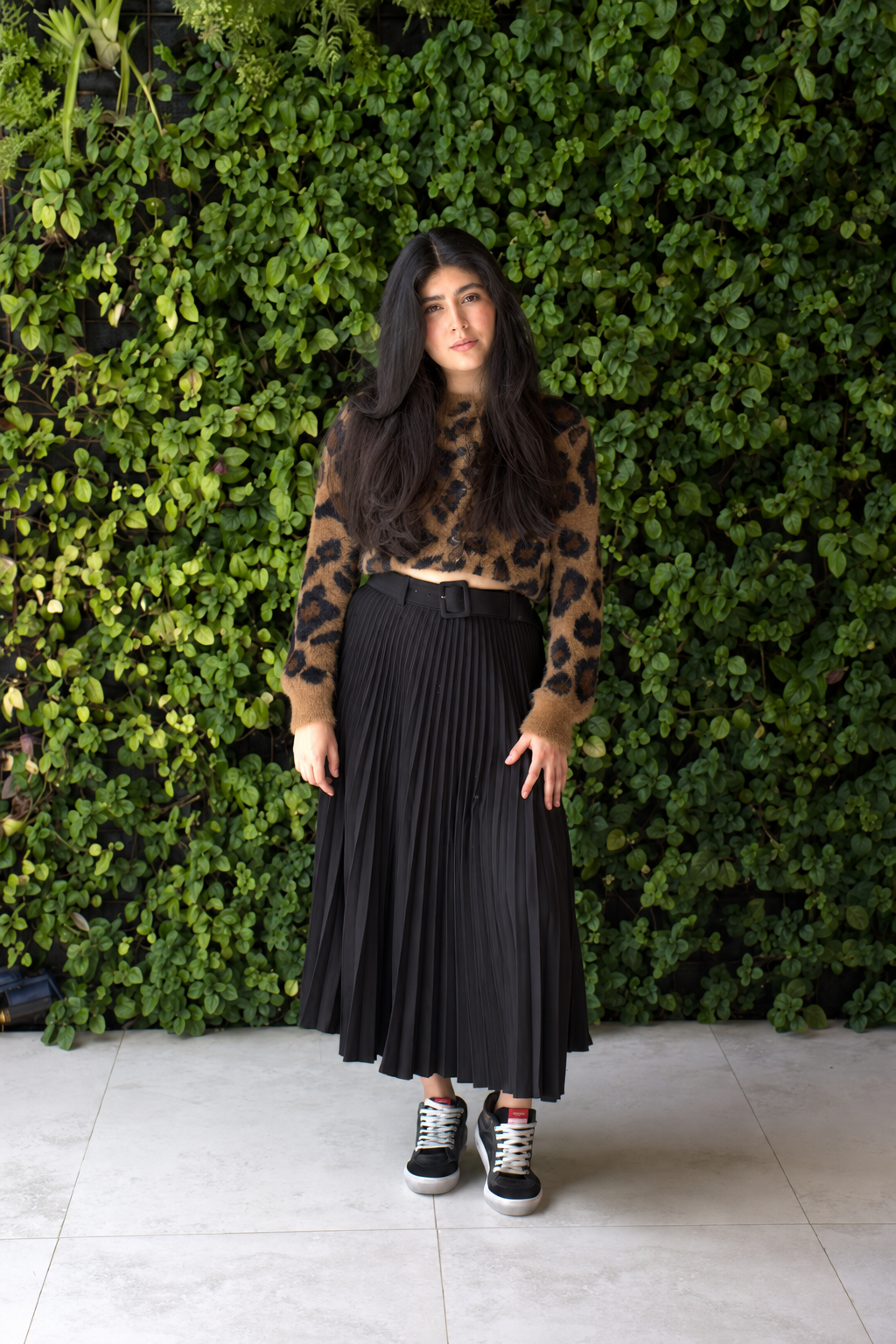 Morris negro print pelo leopardo y rojo