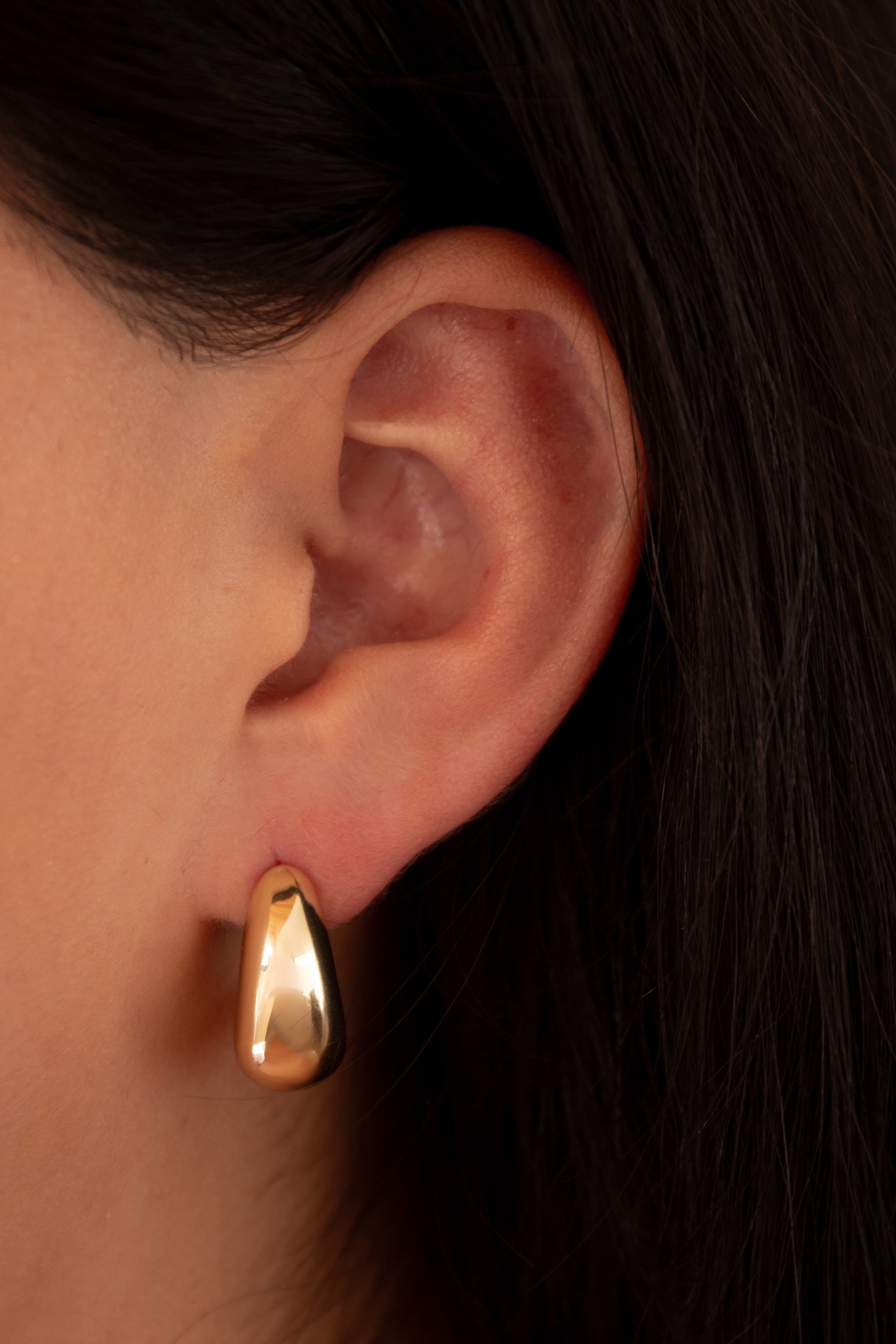 Aretes Clip Drop Dorados