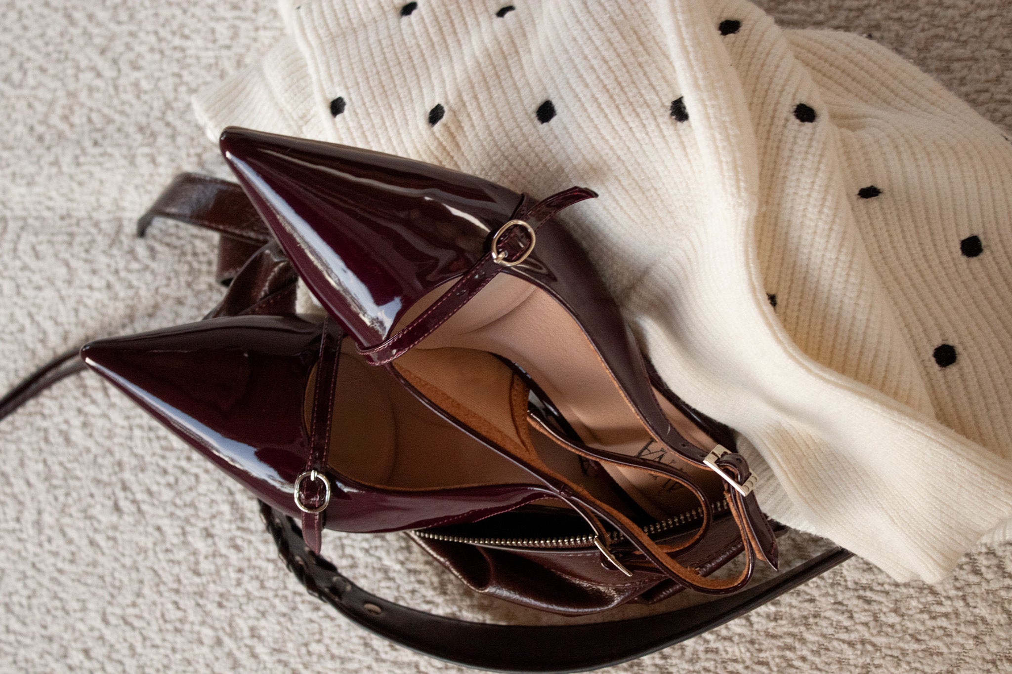 Stilletos Destalonado Tacón Bajo