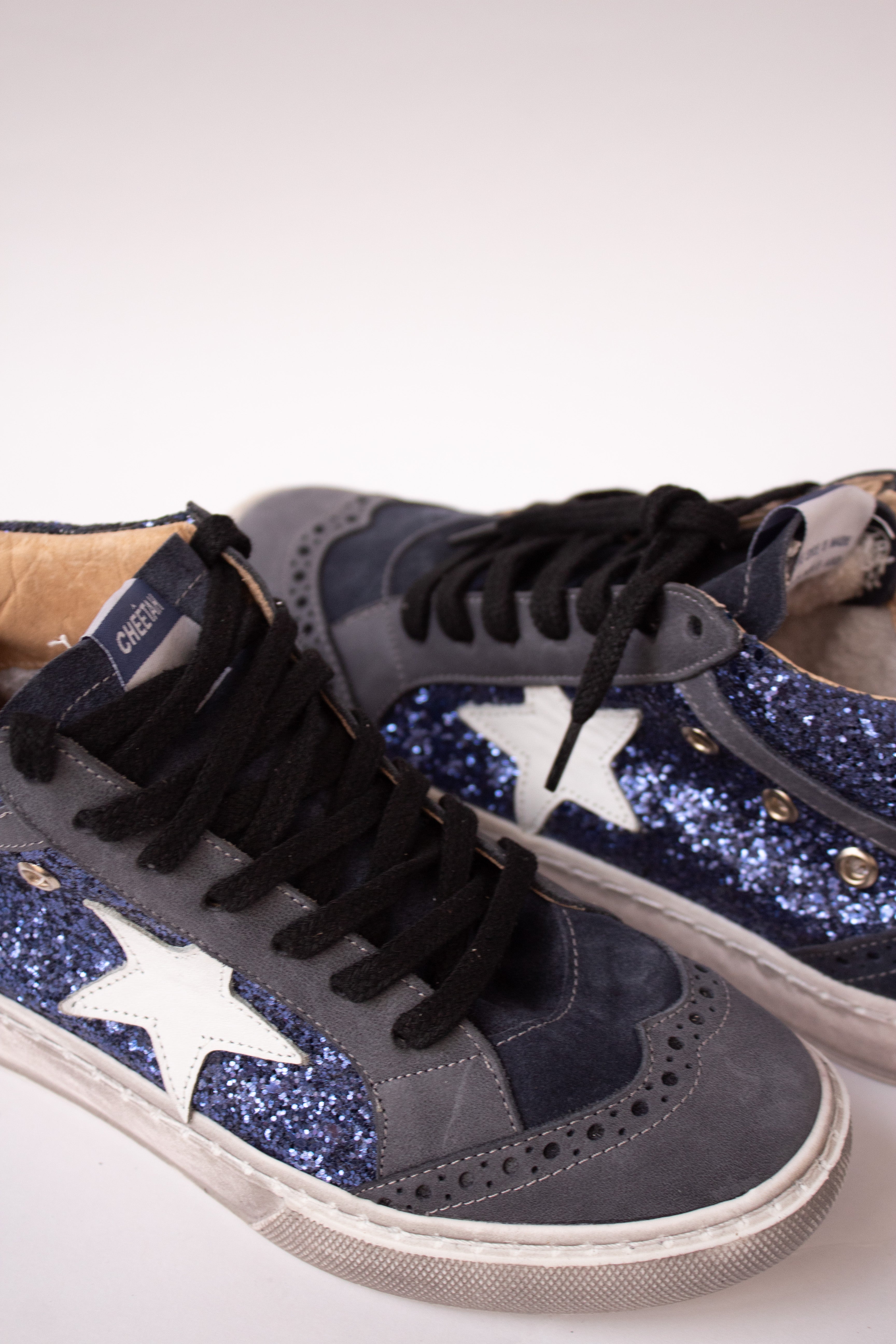 Zapatillas morris cuero azul